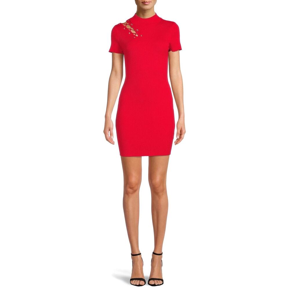 No Boundaries Mock Neck Bodycon Dress